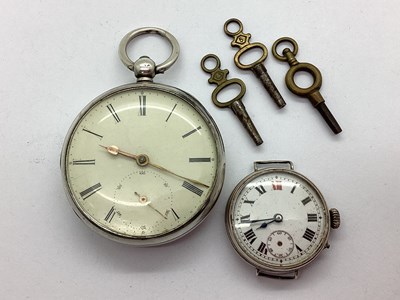 Lot 246 - A Hallmarked Silver Cased Openface Pocket...