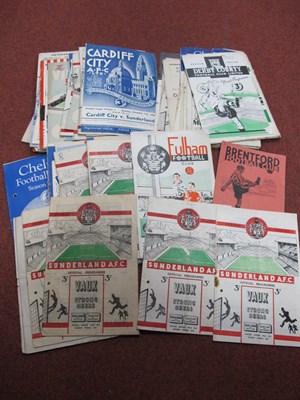 Lot 578 - Sunderland Home & Away Programmes from 1946 to...