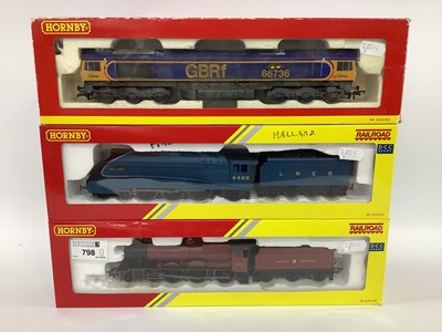 Lot 798 - Three Hornby OO gauge locomotives. Comprising...
