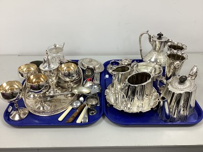 Lot 174 - A Collection of Plated Ware, including a three...