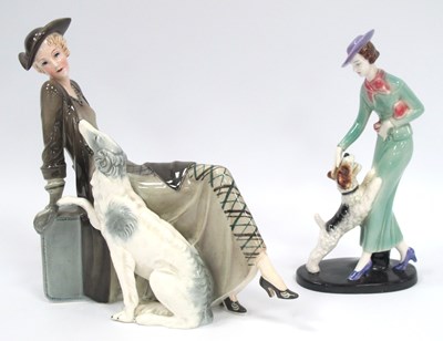 Lot 1141 - An Art Deco Katzhutte Pottery Figure, modelled...