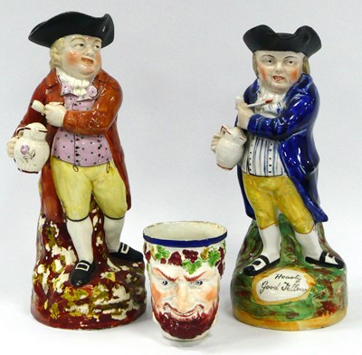 Lot 1053 - A 'Hearty Good Fellow' Pottery Toby Jug, the...