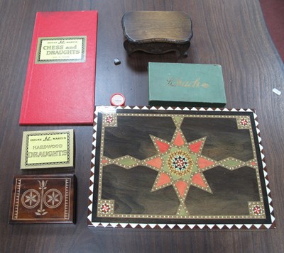 Lot 1163 - Chess Set in Decorative Box, draughts, other...