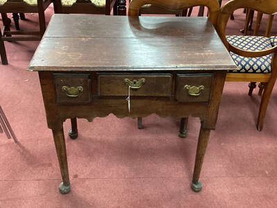 Lot 1601 - A Mid XVIII Century Joined Oak Lowboy, with...