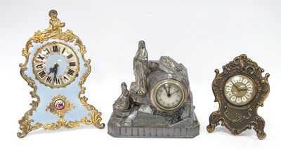 Lot 1470 - Estyma Mantle Clock, with easel back, 24cm...