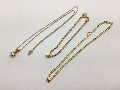 Lot 74 - A Modern 9ct Gold Single Stone Pendant, claw...