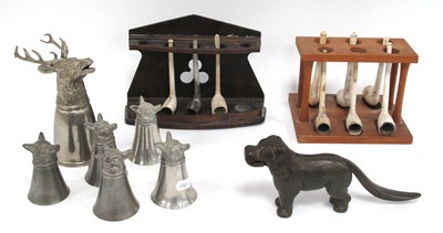 Lot 1375 - Iron Nutcracker as a Dog, five Sheffield...