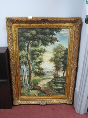 Lot 1518 - Late XX Century School, Country Track with...