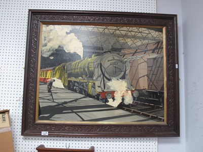 Lot 1557 - Olly Alcock (Carlisle Artist), Steam Train...