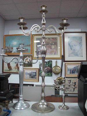 Lot 1494 - Four Branch Candlestand, 96cm high, another...