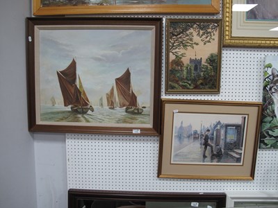 Lot 1548 - Fermer, Harbour Scene, oil on canvas, 60 x...
