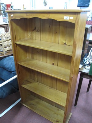 Lot 1586 - Pine Freestandng Book Case, with adjustable...