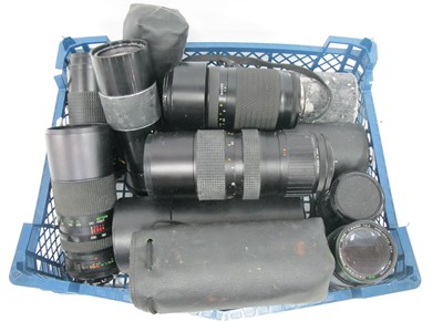 Lot 1448 - Camera Lenses; Tamron CF 80-210mm f/3.8-4,...