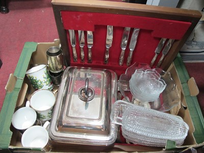 Lot 1033 - O.S.P Tureens, part canteen of cutlery,...