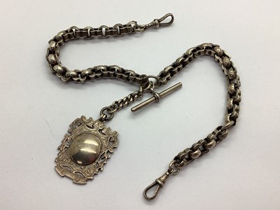 Lot 244 - An Antique Fancy Link Double Albert Chain,...