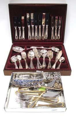Lot 1314 - A Part Canteen of EPNS Bead Pattern Cutlery;...