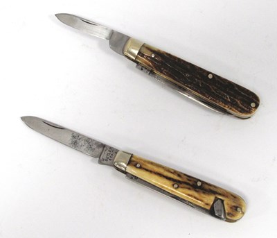 Lot 1342 - A Pair Of Two Blade Folding Pocket Knives,...