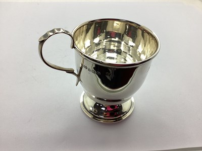 Lot 11 - A Hallmarked Silver Christening Mug, S&Bm,...