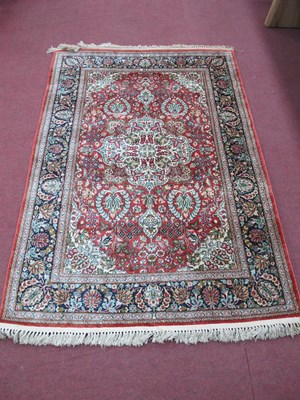 Lot 1624 - Middle Eastern Wool Tassled Rug, tightly...