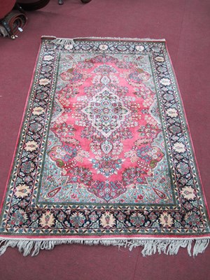 Lot 1625 - Middle Eastern Wool Tasselled Rug, tightly...