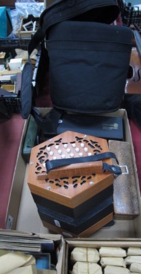 Lot 1401 - A Squeeze Box, with sixteen buttons on either...