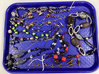 Lot 210 - Vintage and Later Bead Necklaces, including...