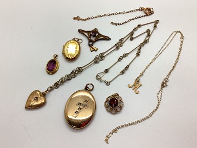 Lot 77 - Antique Oval Locket Pendant with Cross...