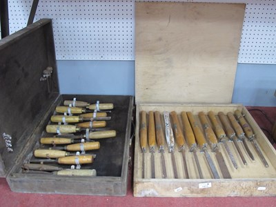 Lot 1211 - Robert Sorby Sheffield, chisels boxed,...