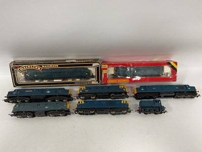 Lot 669 - Eight 00 gauge BR Blue diesels including a...