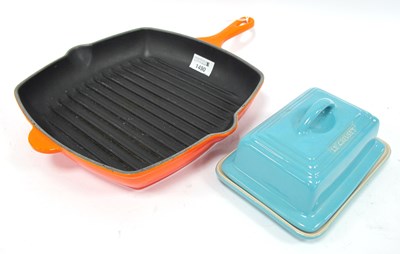 Lot 1490 - Le Creueset Square Skillet Grill in volcanic...