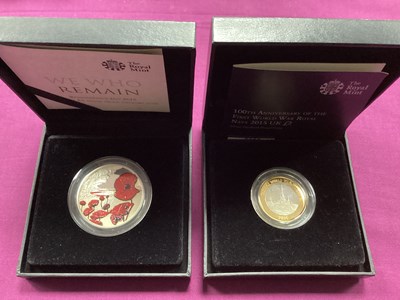 Lot 543 - Two Royal Mint Silver Proof Piedfort Coins,...