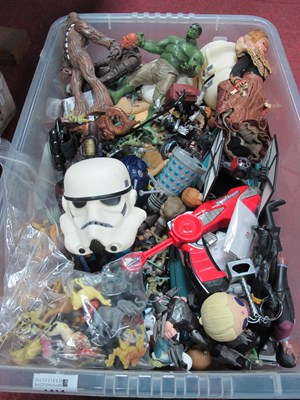 Lot 1414 - A collection of mainly plastic toys, figures...
