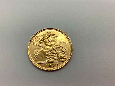 Lot 254 - 1982 QEII Gold Half Sovereign.