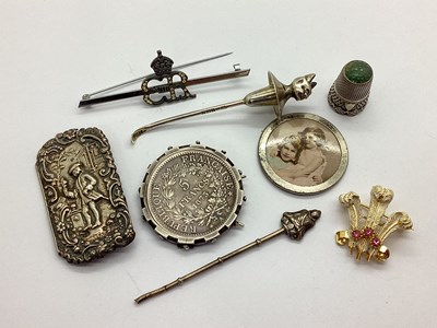 Lot 121 - 5 Francs 1873 Coin as A Brooch, (lacking pin)...