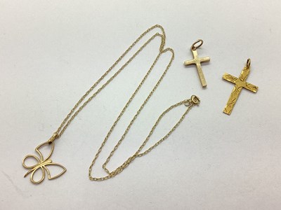 Lot 79 - A Modern Butterfly Pendant, of openwork design,...