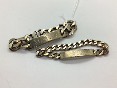 Lot 109 - A Gent's Flat Curb Link Identity Bracelet,...