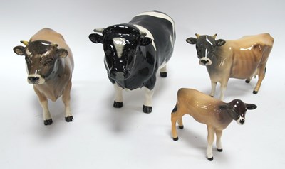 Lot 1288 - Beswick CH Coddington Hilt Bar Bull, 20cm long,...