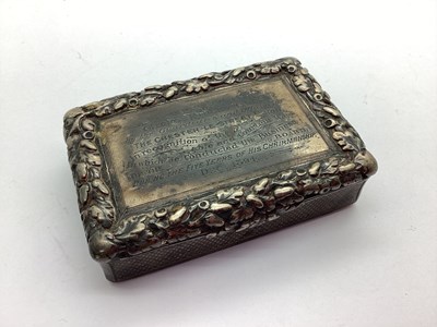 Lot 19 - A Large Victorian Hallmarked Silver Snuff Box,...
