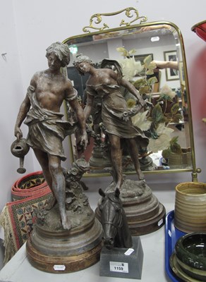 Lot 1159 - A Pair of XIX Century Spelter Figures,...