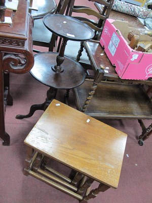 Lot 1612 - XX Century Mahogany Two High Watnot, on...