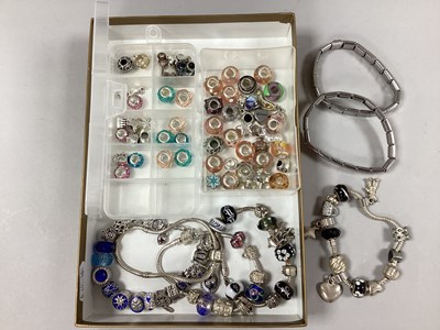 Lot 138 - Nomination; Two Panel Style Bracelets,...