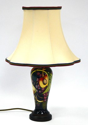 Lot 1046 - A Moorcroft Pottery Table Lamp, of extended...