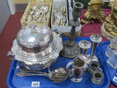 Lot 1371 - Silver Plate Items, to include rasied twin...