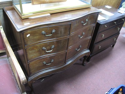 Lot 1589 - Mahogany Serpentine Fronted Cabinet, with twin...
