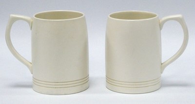 Lot 1030 - Keith Murray for Wedgwood, a pair of ivory...