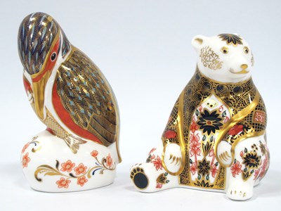 Lot 1166 - Two Royal Crown Derby Porcelain Paperweights...