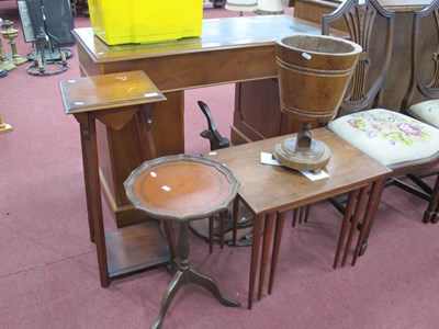 Lot 1587 - Walnut Jardiniere Stand, oak plant stand, nest...