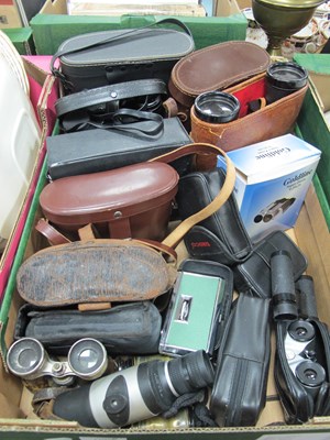 Lot 1060 - Binoculars; Hack 10x50, Swallow 8x30, Prinz...