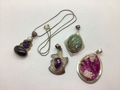Lot 131 - A Small Collection of Modernist Style Pendants,...