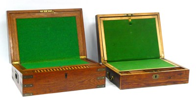 Lot 1329 - A Mid XIX Century Mahogany Writing Box, with...